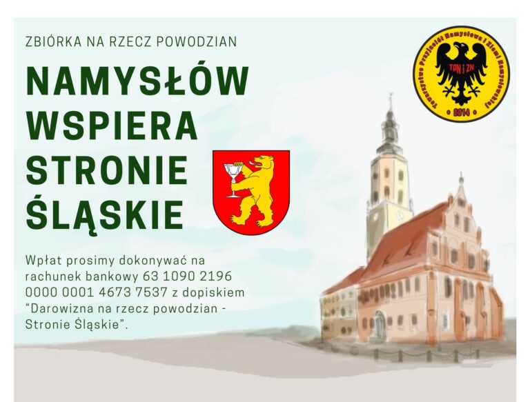 Namysłów wspiera Stronie Śląskie